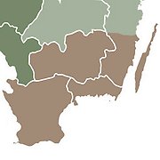 Karta region södra Götaland