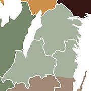 Karta region östra Götaland